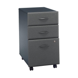 BBF Series A 3 Drawer Mobile File Cabinet In Slate - Engineered Wood
