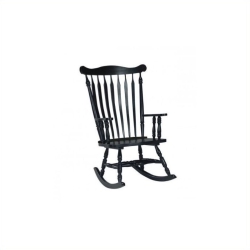 INTERNATIONAL Concepts Solid Wood Rocking Chair In Antique In Black
