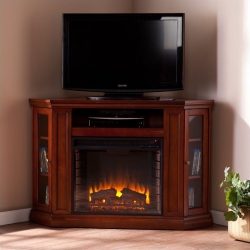SOUTHERN ENTERPRISES Sei Furniture Ponoma Convertible Media Electric Fireplace In In Mahogany