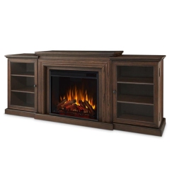 REAL FLAME Frederick 72-Inch Electric Fireplace Tv Stand - Chestnut Oak