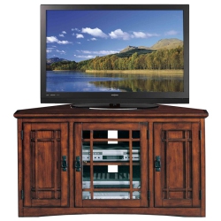 LEICK FURNITURE Mission 46" Corner Tv Stand With Storage In Oak