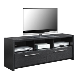 CONVENIENCE CONCEPTS Newport Marbella 60-Inch Tv Stand With Cabinets And Shelves In Wood Finish In Black