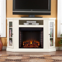 SOUTHERN ENTERPRISES Sei Furniture Ponoma Convertible Media Electric Fireplace In Ivory