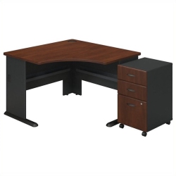 BBF Series A 48" Corner Computer Desk In Hansen Cherry - Engineered Wood
