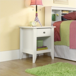 SAUDER Shoal Creek Nightstand In Soft In White