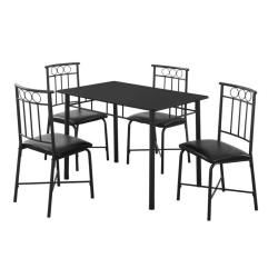 MONARCH 5-Piece Casual Dining Set - In Black