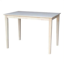 INTL CONCEPTS International Concepts Unfinished 36" Solid Dining Table With Shaker Legs
