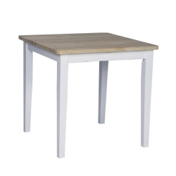 INTL CONCEPTS International Concepts Square Casual Dining Table In And Natural Finish In White