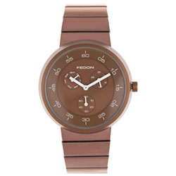 GIORGIO FEDON 1919 Fdae004 Trapezium Multi-Function Aluminium Men's Watch Black/gold In Multicolor