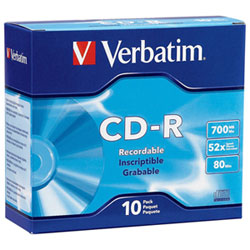 Verbatim 700MB 52X CD-R (94935) - 10-Pack