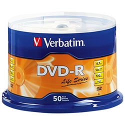 Verbatim 4.7GB 16X DVD-R Spindle (97176) - 50-Pack