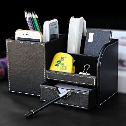 AROLLY Multi-Function Desk Organizer Pen/pencil, Cell Phone, Remote Control Holder Colors-Black