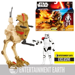 STAR WARS The Force Awakens 3.75 Inch Vehicle Figure - Desert Assault Walker With First Order Stormtrooper Officer