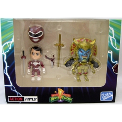 POWER RANGERS Mighty Morpin 3 Inch Action Figure Metallic 2-Pack Series Exclusive - Ranger Vs Goldar Sdcc 2015 In Red