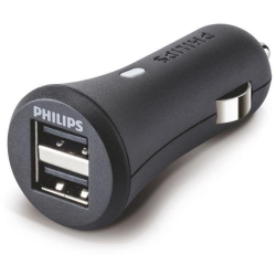 PHILIPS Car Charger 1A – 5 W Dual Universal USB Dlp 2357