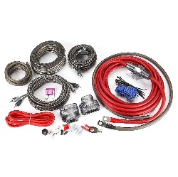 ROCKFORD FOSGATE Rfk4D 4 Awg Complete Dual Amp Installation Kit