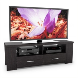 CORLIVING Bromley Ravenwood Tv Bench, for Tvs Up to 75" In Black
