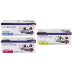 BROTHER Tn225 Toner Cartridge, Tn225C, Tn225M, Tn225Y 3-Pack