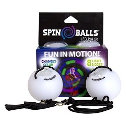 SPIN-BALLS Led Poi - Brand Spin-Lights (Pair) (768930) - Multi-Colour