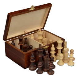 WEGIEL Staunton No. 5 Tournament Chess Pieces W/ Wood Box By