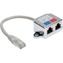 TRIPP LITE 2-To-1 Rj45 Splitter Adapter Cable, 10/100 Ethernet Cat5/cat5E (M/2Xf), 6 In