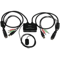 STARTECH Control Two HDMI USB Equipped PCs With A Single Monitor Keyboard Mouse And Audio Peripheral Set USB Powered Kvm