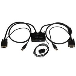 STARTECH Control Two VGA USB-Equipped PCs With A Single Monitor Keyboard And Mouse Peripheral Set 2 Port USB VGA Cable K