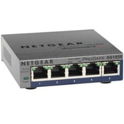 NETGEAR Prosafe Gs105Ev2 5-Port Gigabit Web Managed (Plus) Switch (Gs105Ev2) Gs105E-200Nas