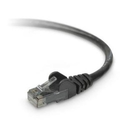 BELKIN A3L980-01-Blk-S 1 Ft. Cat 6 Patch Cable Cat6 Snagless Rj-45M / Rj-45M In Black