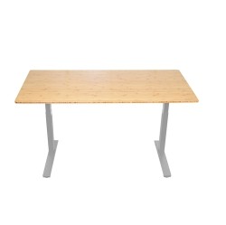 UNCAGED ERGONOMICS (Rugb) Rise Up Electric Height Adjustable Sit/stand Desk, With Real Bamboo Desktop, Memory, Dual Motors (Ba