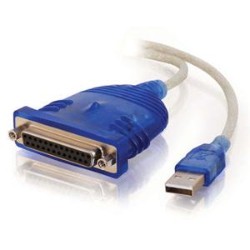CABLES TO GO C2G / 16899 USB to Db25 Parallel Printer Adapter Cable, 6 Feet