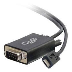 CABLES TO GO C2G 29470 USB 2.0 USB-C to Db9 Serial Rs232 Adapter Cable USB / Serial Cable Db-9 (M) to USB Type C (M) Reversible C Con