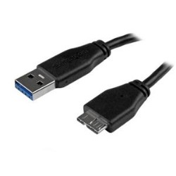 STARTECH Flexible Cable for Convenient Positioning Of USB 3.0 Devices USB 3.0 Micro B Slim USB 3.0 to Micro B Cable Thin