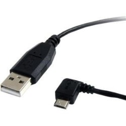 STARTECH 3 Ft Micro USB Cable - A to Left Angle Micro B