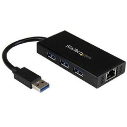 STARTECH Add 3 External USB 3.0 Ports W/ Uasp And A GB Ethernet Port to Your Laptop Through One USB 3.0 Port 3 Port Port