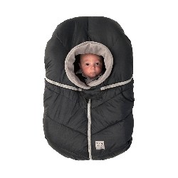 7 A.M. Enfant Car Seat Cocoon - Infant Car Seat Cover Micro-Fleece Lined with an Elasticized Base - in Black