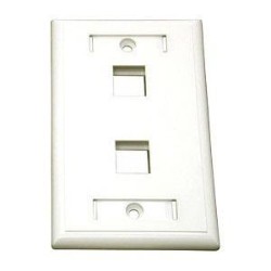 CABLES TO GO C2G / 03411 Two Port Keystone Single Gang Wall Plate In White