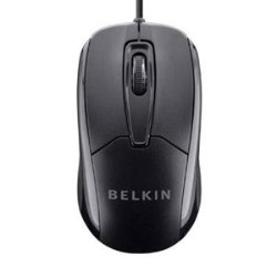 BELKIN 3-Button Wired USB Optical Mouse With 5-Foot Cord, Compatible With PCs, Macs, Desktops And Laptops F5M010Qblk