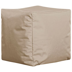 Cube Brava Contemporary Bean Bag Chair - Khaki