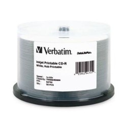 VERBATIM Datalifeplus 50 X CD-R 700 Mb ( 80Min ) 52X Ink Jet Printable Surface Thermal Transfer Printable Surface Spindl