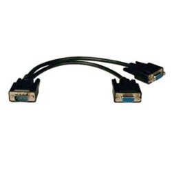 TRIPPLITE P516-001 1 Ft. VGA / Xvga Splitter Cable HD15M to 2 X HD15F
