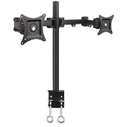 SIIG Tilt/swivel/rotate/extend Desk Mount for 13 to 27 Inches Dual Monitor (Ce-Mt0Q11-S1) In Black