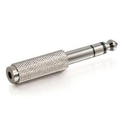 C2G CANADA / Cables to Go 40639 6.3MM Stereo Male to 3.5MM Stereo Female Adapter (Metallic Silver)