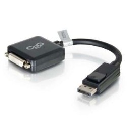 CABLES TO GO C2G/ 54321 8In Displayport Male to Single Link Dvi-D Female Adapter Converter In Black