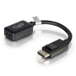 C2G CANADA 8In Displayport Male to HDMI Female Adapter Converter (Dp to HDMI) 54322 In Black