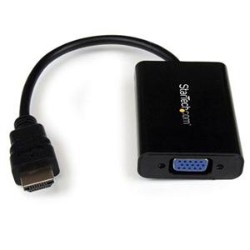 STARTECH Convert An HDMI Video Signal to VGA With Discrete Audio Output-HDMI to VGA Andaudio Converter-HDMI to VGA Adapt