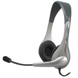 CYBER ACOUSTICS Ac-201 3.5MM Connector Supra-Aural Speech Recognition Stereo Headset & Boom Mic