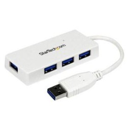 STARTECH CANADA Startech Add Four External USB 3.0 Ports to Your Notebook Or Ultrabook With A Slim Portable Hub Four Port Mini USB In White