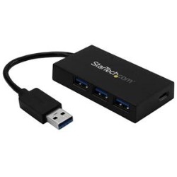 STARTECH CANADA Startech Add X4 USB 3.0 5GBps Ports to A Laptop Including 3X USB A Charge & Sync Ports &1X USB C Port 4 Port USB Hub Pow