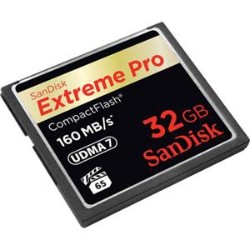 SANDISK Extreme Pro 32GB Compactflash Memory Card Udma 7 Speed Up to 160Mb/ssdcfxps-032G-X46